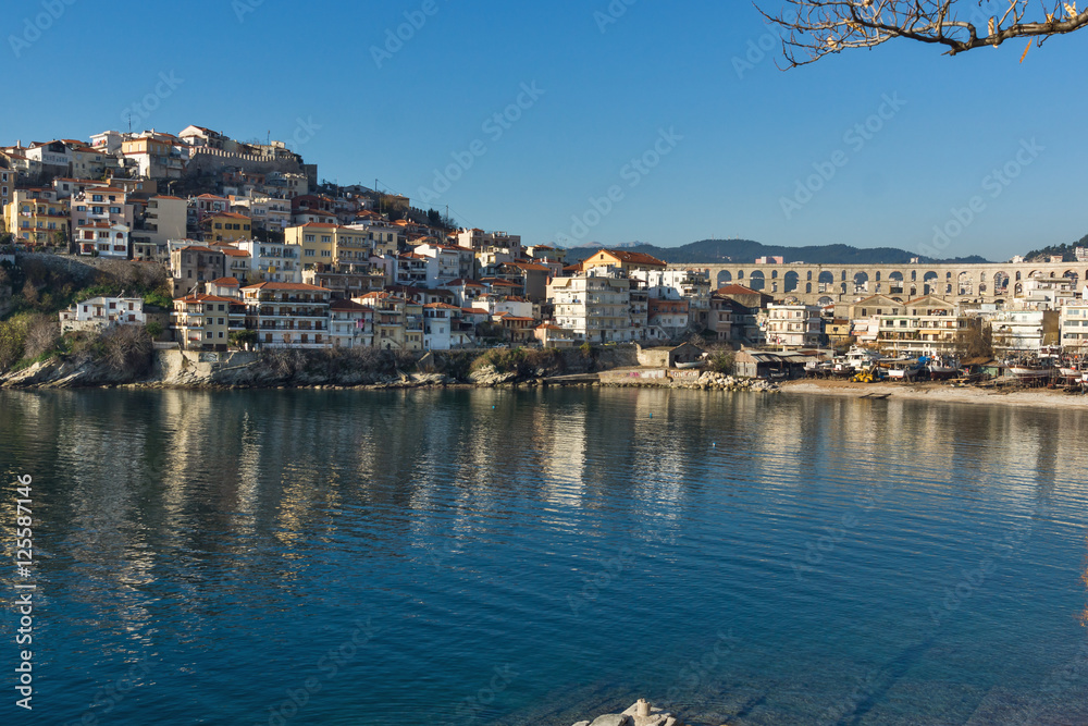 Amazing view of Old town of Kavala, East Macedonia and Thrace, Greece