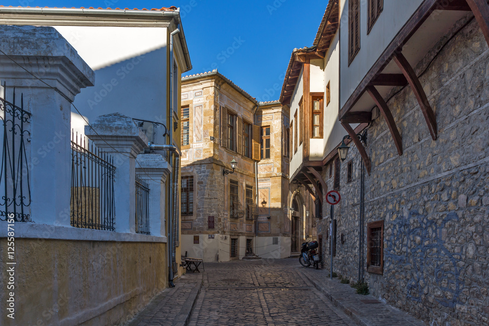 Small street in old town of Xanthi, East Macedonia and Thrace, Greece