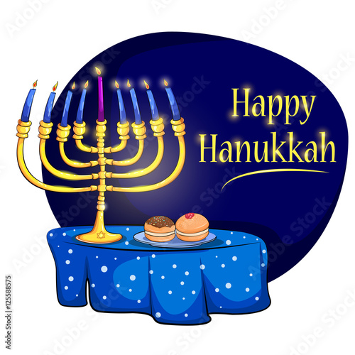 Happy Hanukkah Israel holiday greeting background