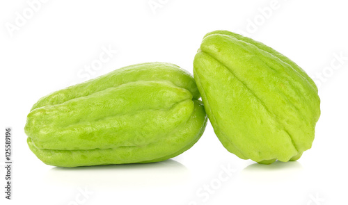 Chayote isolated on white background