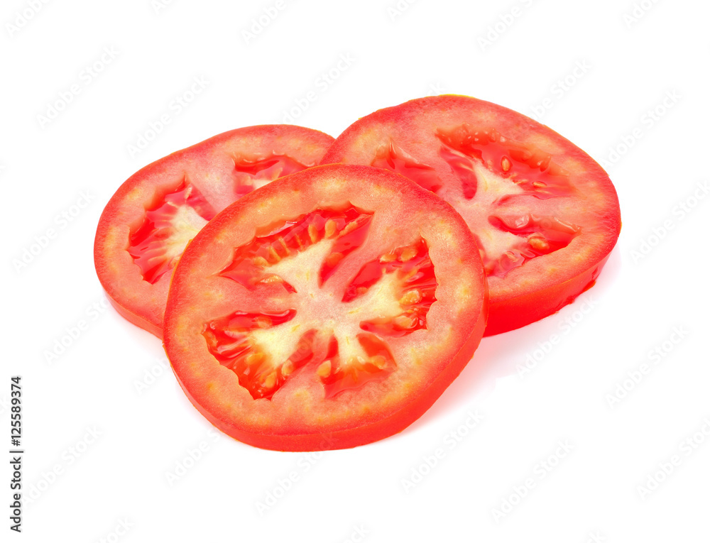 Tomato slice isolated on white background Tomato slice isolated on white background