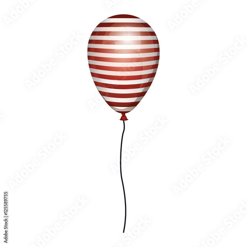 globe striped white and red with cord vector illustration