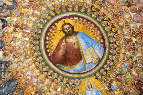  The frescos in Baptistery of Duomo or The Cathedral of Santa Maria Assunta by Giusto de Menabuoi (1375-1376). photo