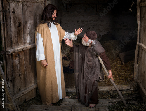 Slika na platnu Jesus healing the lame or crippled man