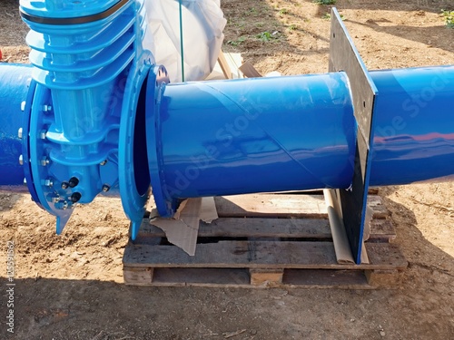 Foto 500mm drink water Gate valve joint with screwed pipe fitting