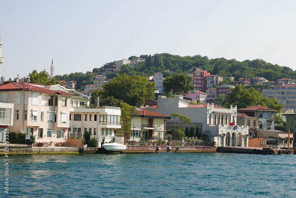 Villas are located on the river