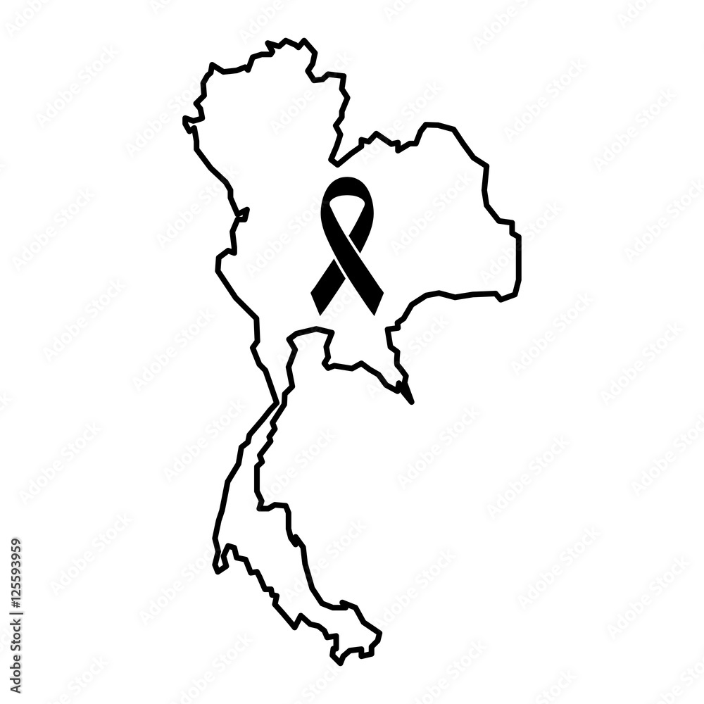 ribbon,map of Thailand