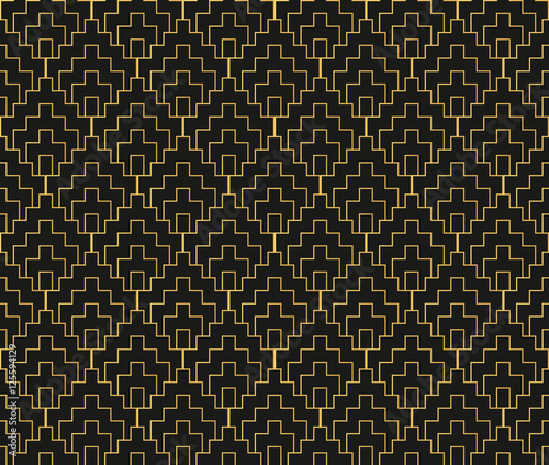 Art Deco seamless vintage wallpaper pattern. Geometric decorativ