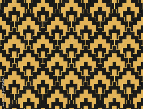 Art Deco seamless vintage wallpaper pattern. Geometric decorativ