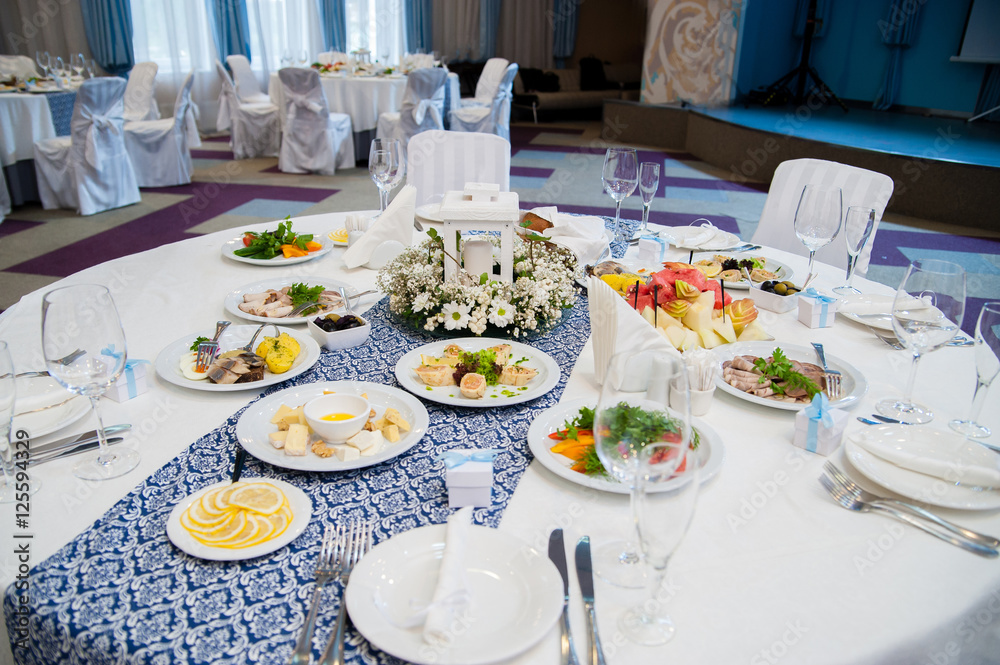 Fototapeta premium Wedding table decoration