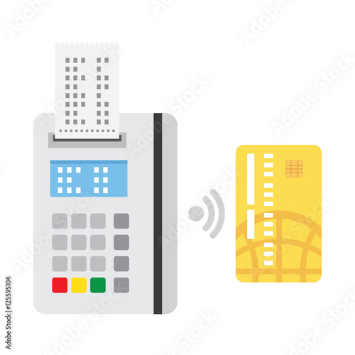 Pos terminal confirms the payment