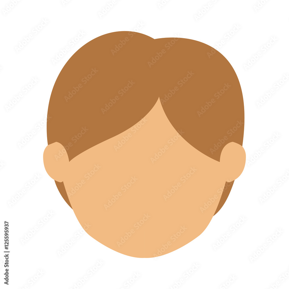 head man with light hair without face vector illustration head man with light hair without face vector illustration