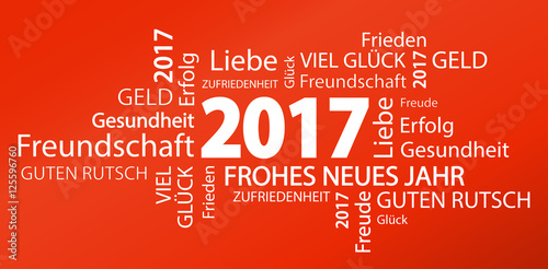 word cloud with new year 2017 greetings