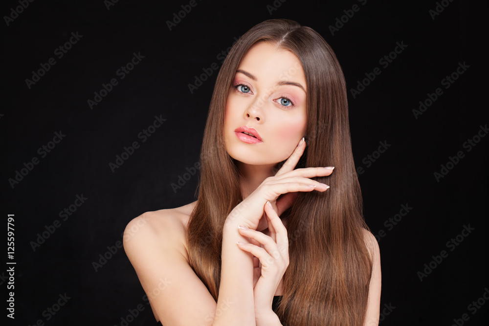 Healthy Woman Model with Long Shiny Hair and Perfect Skin Healthy Woman Model with Long Shiny Hair and Perfect Skin
