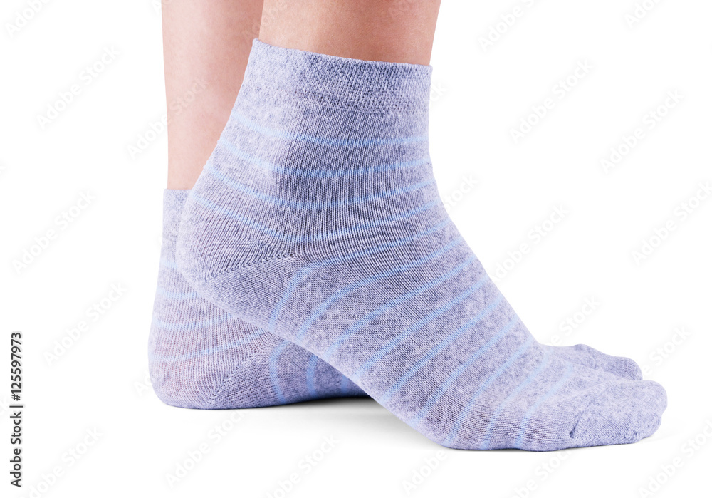 gray socks isolated on white background gray socks isolated on white background