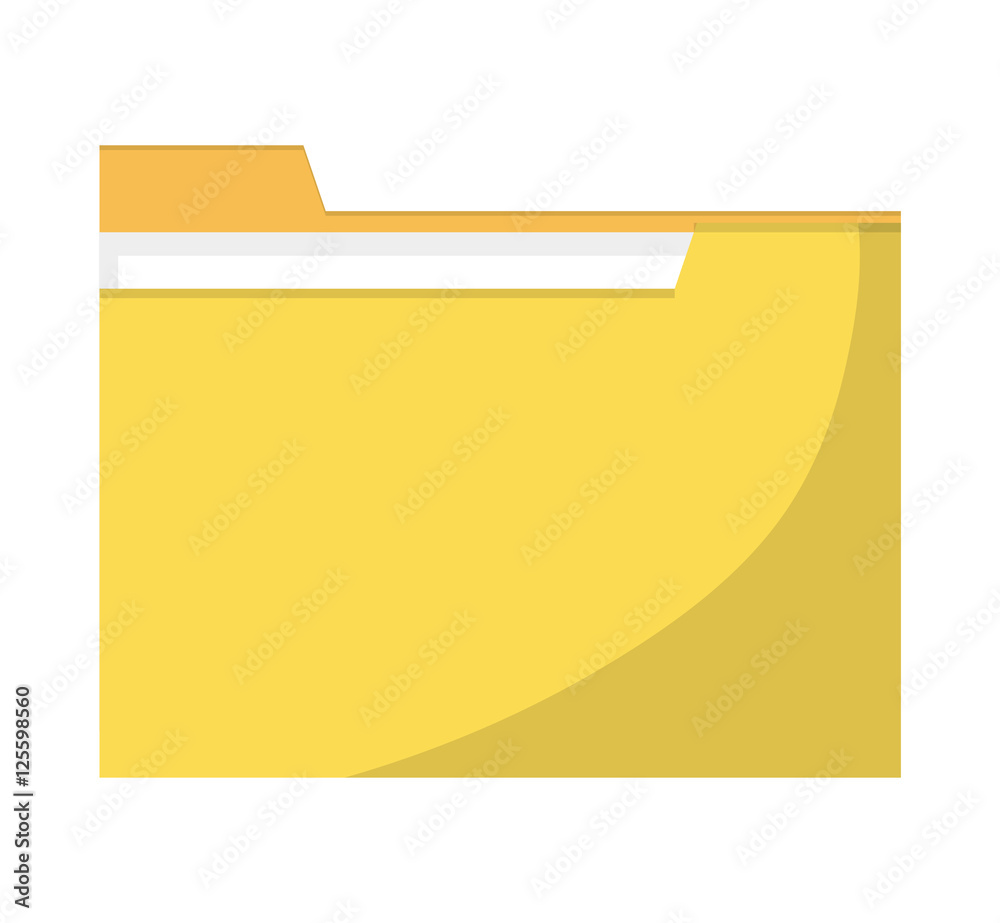 Yellow file icon. Folder data archive storage and organize theme. Colorful and isolated design. Vector illustration Yellow file icon. Folder data archive storage and organize theme. Colorful and isolated design. Vector illustration