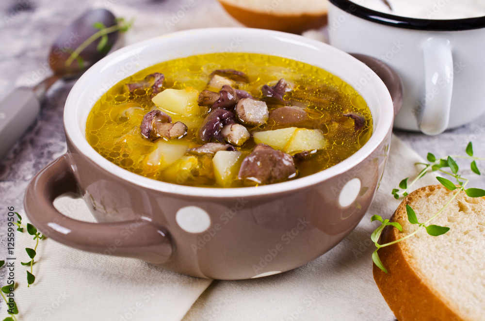 Soup with mushrooms Soup with mushrooms