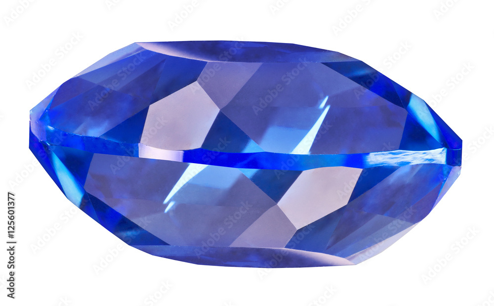 blue sapphire gem on white blue sapphire gem on white