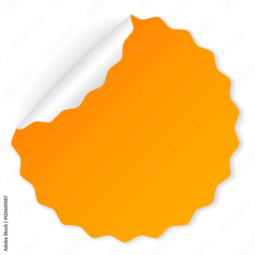Orange vector sticker
