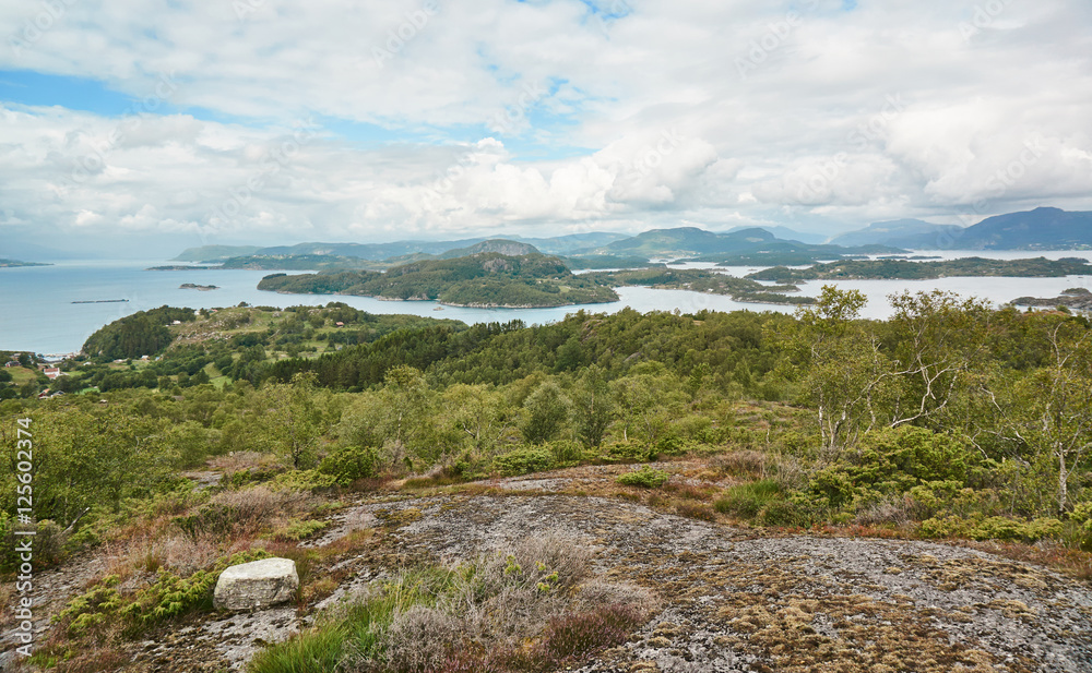 Nature Norwegian fjord landscape and surrounding islands