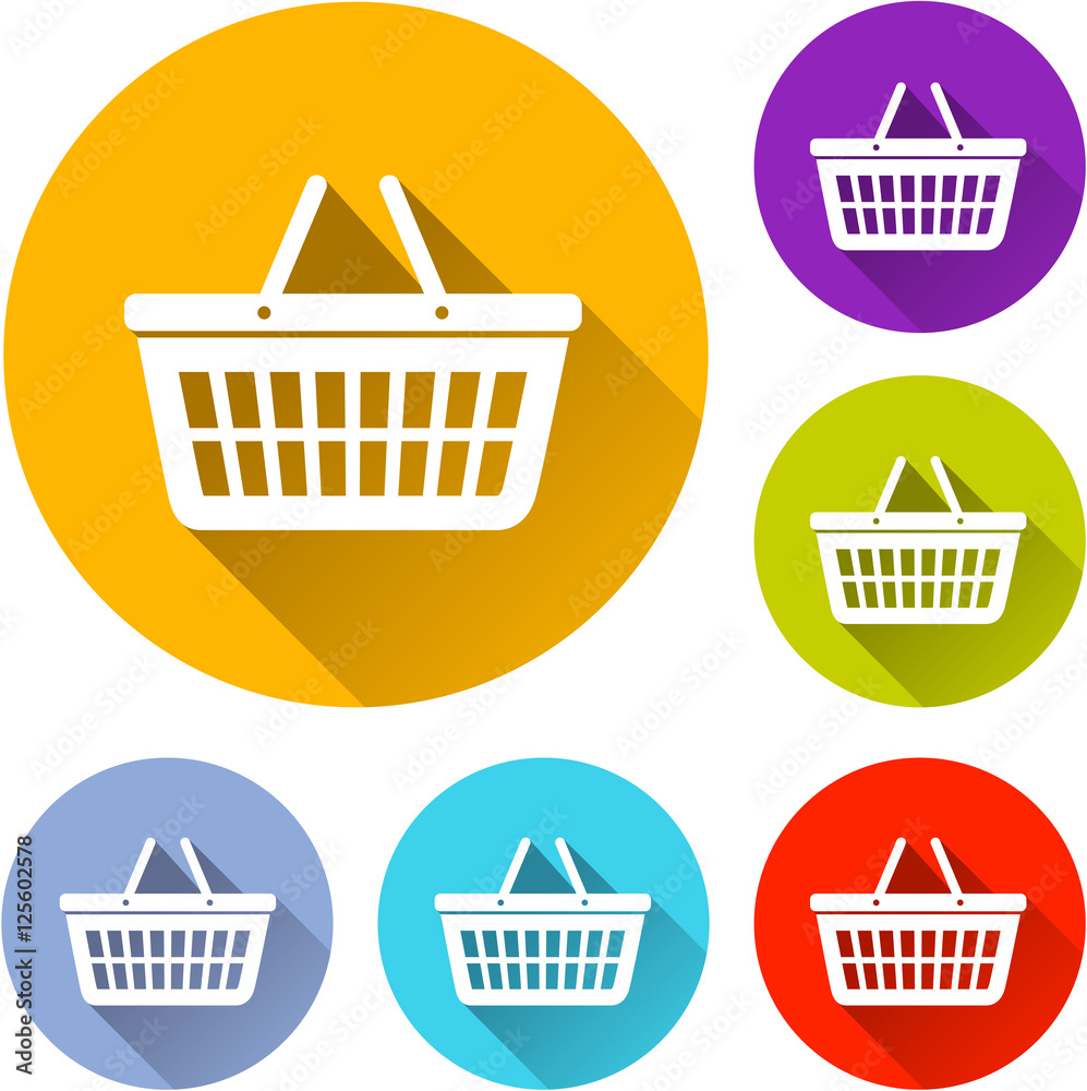 six basket icons six basket icons