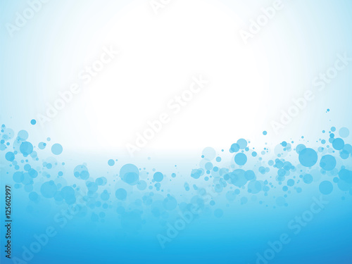 blue ocean wave bubbles background