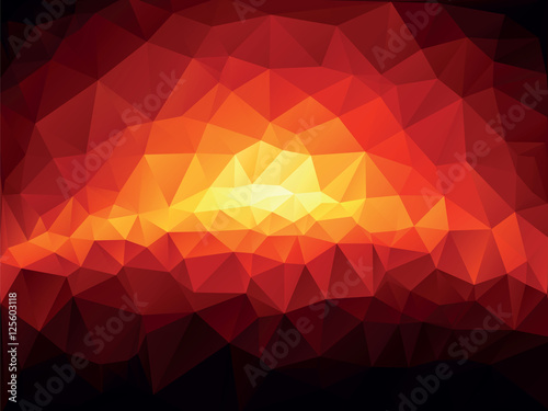 red sunset geometric mosaic background