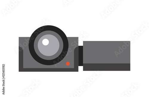 camera cinema flat line icon vector illustration design