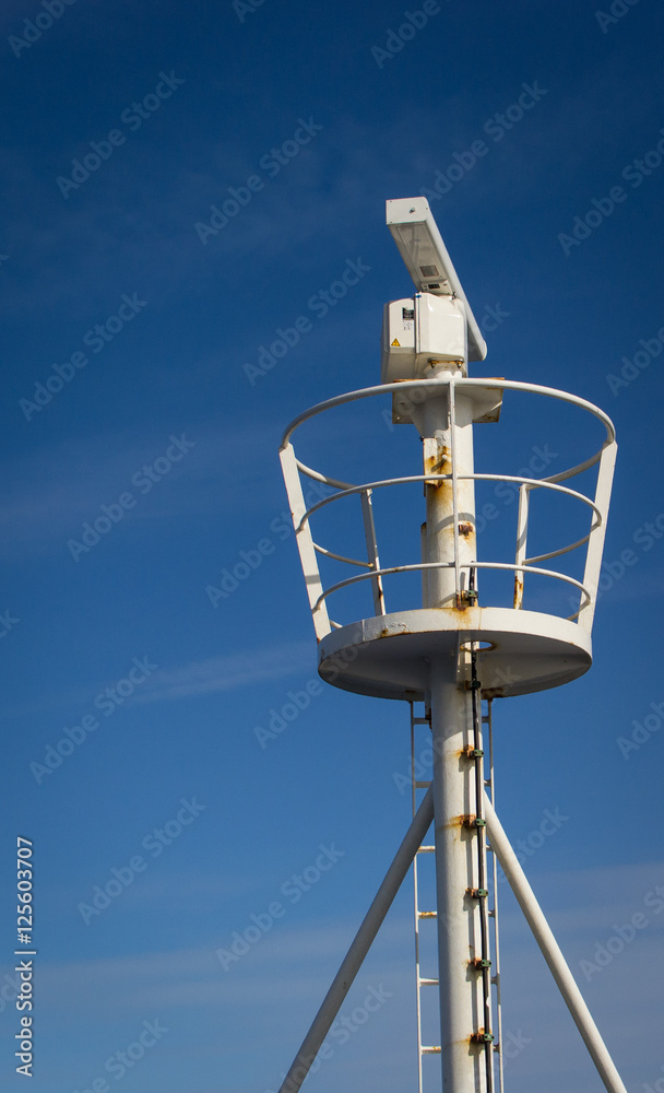 Radar mast on a ship