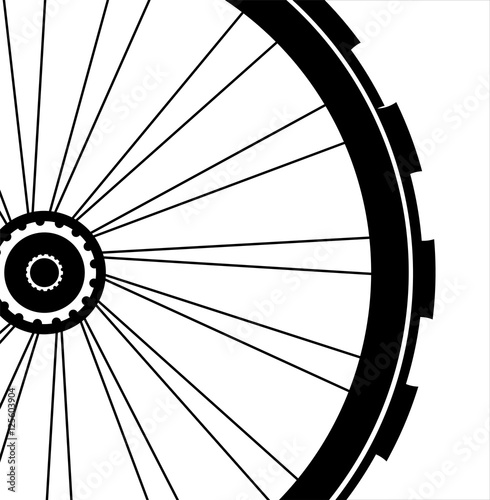 Bike wheel isolated on white background. bicycle with wheels tyre and spokes