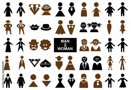 icons man and woman