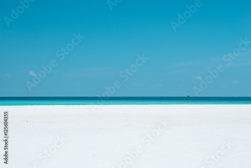 Fototapeta Naklejka Na Ścianę i Meble -  Maldive Island. White sand tropical beach. Relaxed summer day.