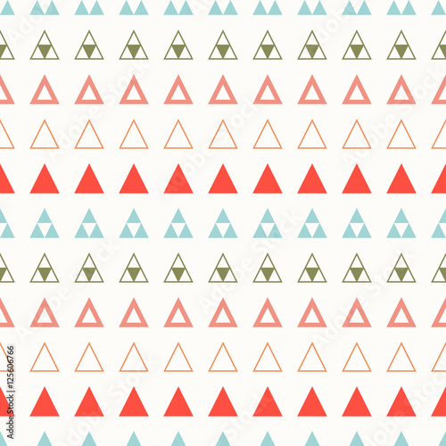 Geometric line color abstract hipster seamless pattern with triangle. Wrapping paper. Scrapbook. Print. Vector illustration. Background. Graphic texture for your design wallpaper. Red  blue  green