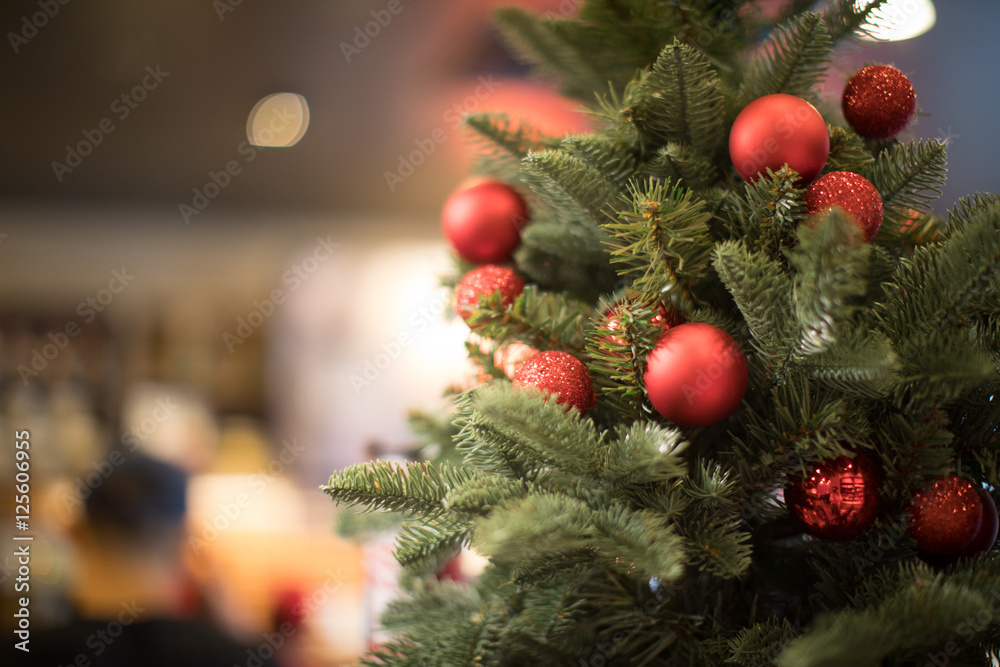 Christmas tree background - Soft focus, Background