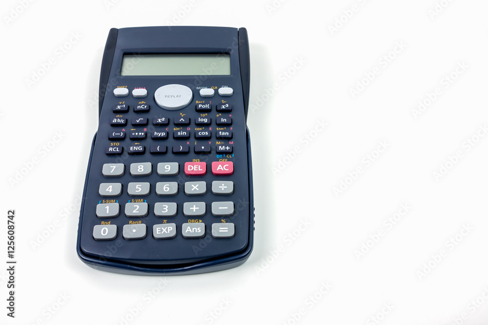 calculator on a white background calculator on a white background