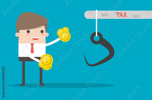 Businessman Tax concept.