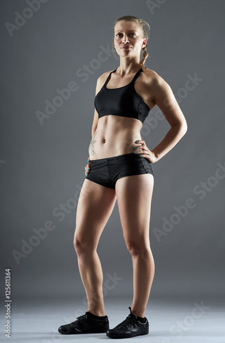 Fitness model posing