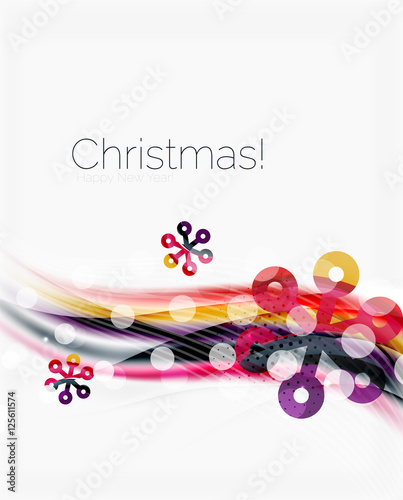 Christmas and New Year business wave template