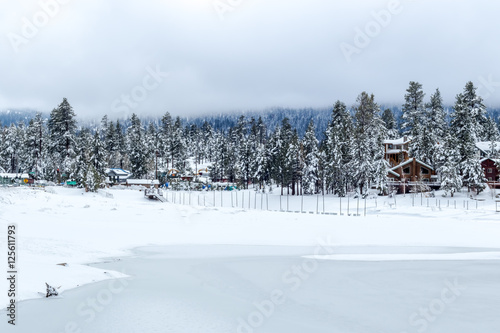Flozen Lake, Climate Change at Southern California, Big Bear Lak