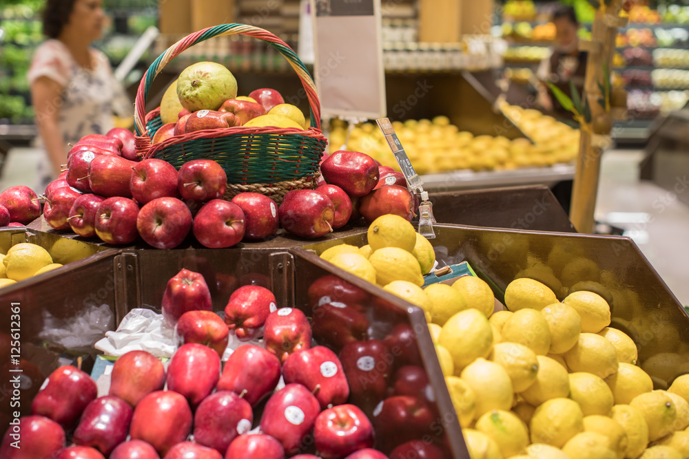 Fresh fruits at a market Fresh fruits at a market