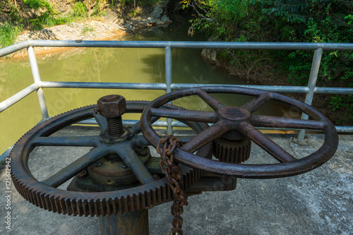Old Cog wheels to drive water gate. photo