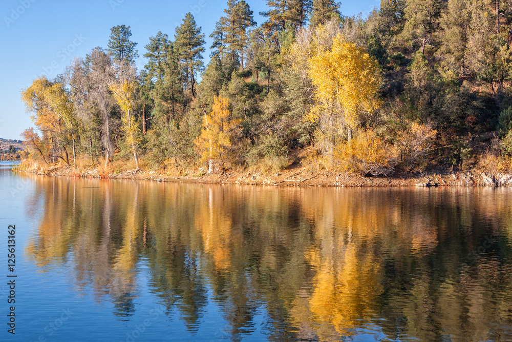 Scenic Mountain Lake in Fall