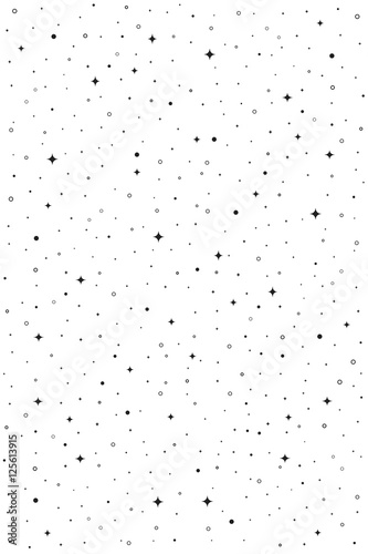 Vertical backdrop with stars, rings, circles. Black and white hipster Background with geometric elements