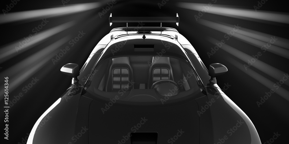 Fototapeta premium Black sports car 