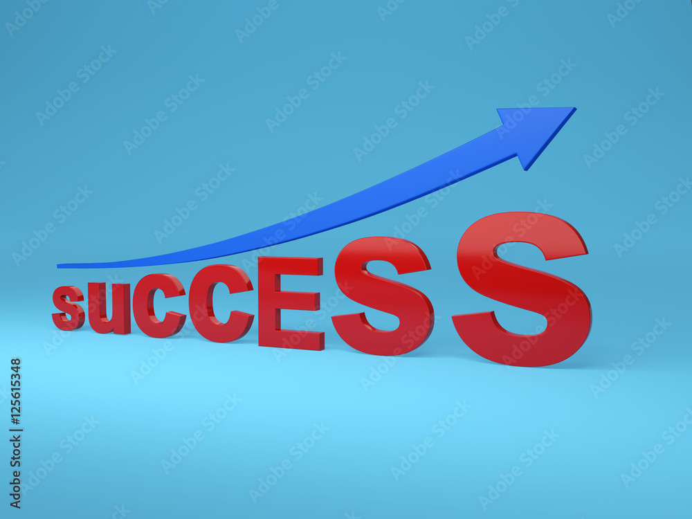 Success concept - 3D Rendering Image