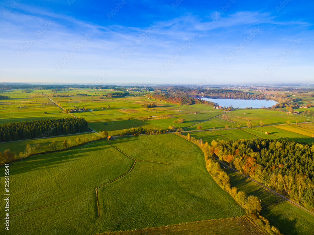 Luftbild: Oberbayern im Herbst