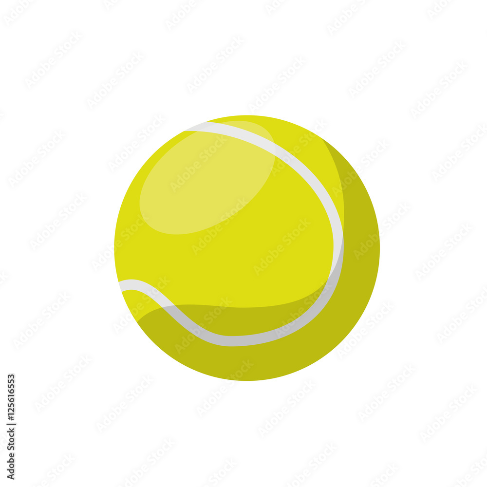 Ball icon. Tennis sport hobby competition and game theme. Isolated design. Vector illustration