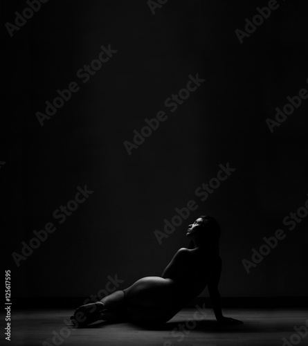 woman's body in black and white