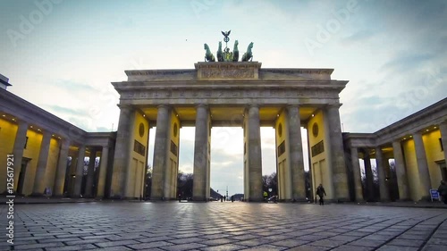 Brandenburg Gate in Berlin, Germany (Time Lapse)
