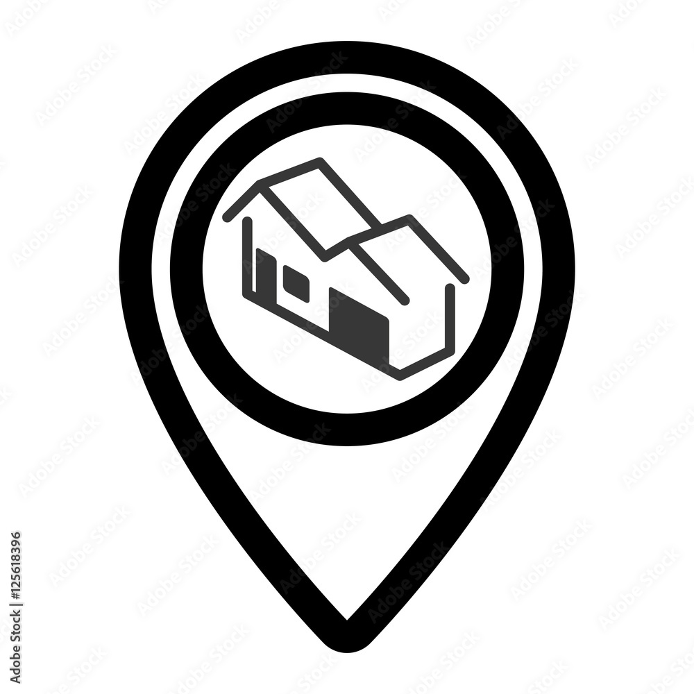 pin real estate isolated icon vector illustration design pin real estate isolated icon vector illustration design